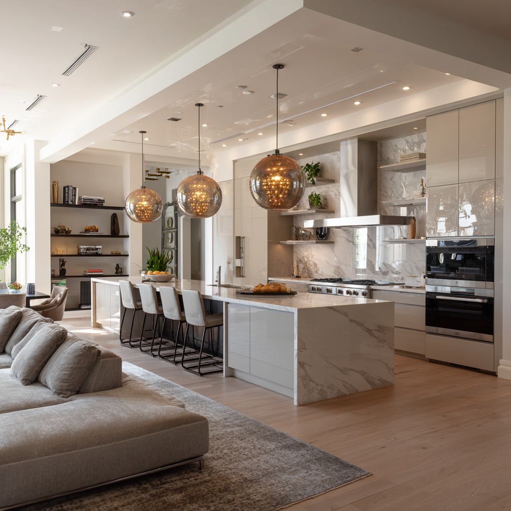 Modern kitchen and dining area at Silver Hill Healing in El Monte, California